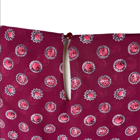 Elle Raspberry Colored Long Sleeve Dress, Size L - Picture 4 of 6